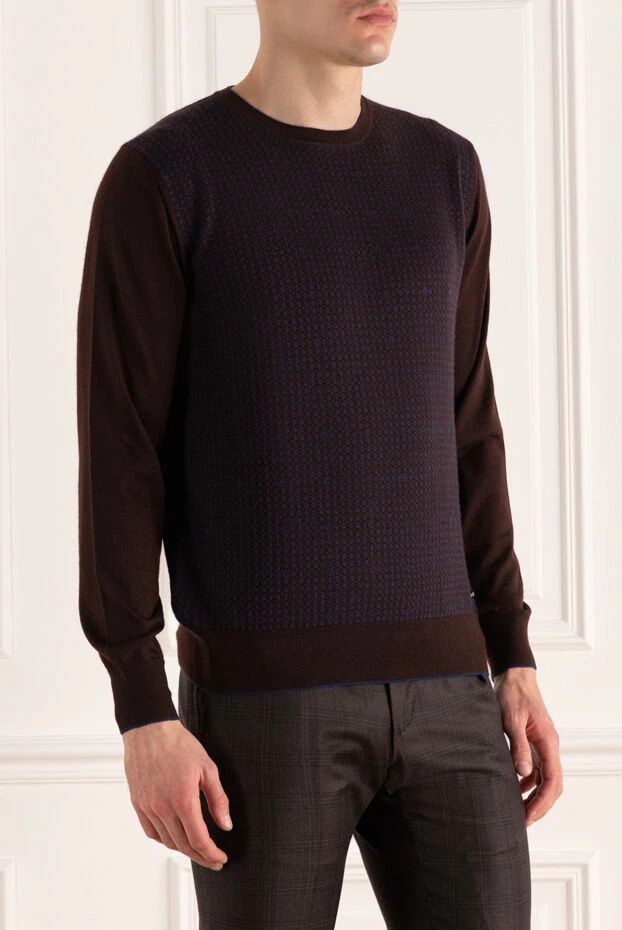 Stefano Ricci brown cashmere and silk jumper for men 172309 - photo 3