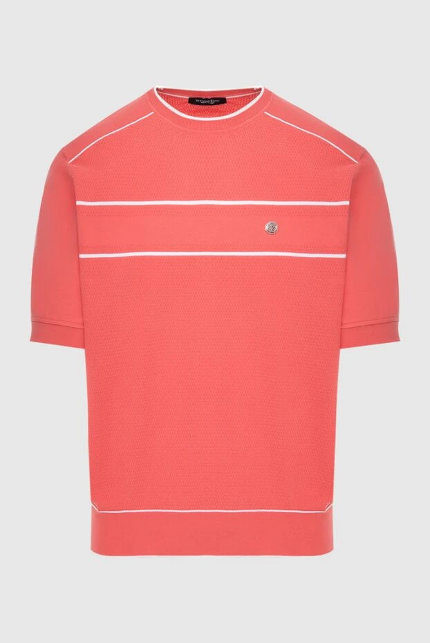 Stefano Ricci джемпер с коротким рукавом из хлопка оранжевый мужской 172316 - фото 1