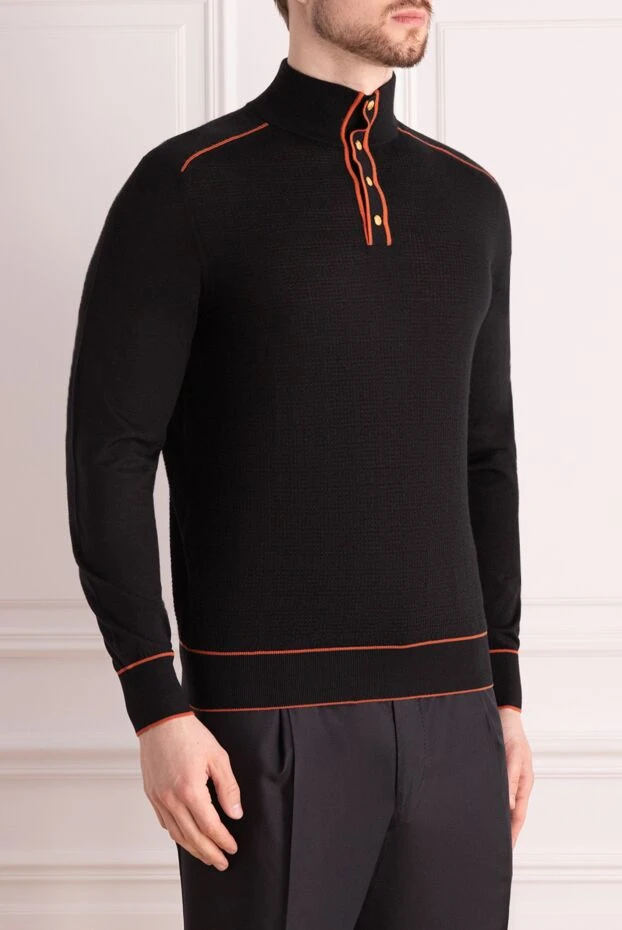 Stefano Ricci black cashmere and silk tee for men 172327 - photo 3