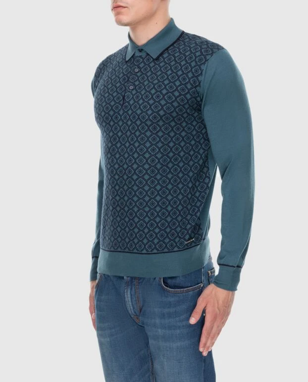 Stefano Ricci long-sleeved silk and cashmere polo green for men 172347 - photo 3