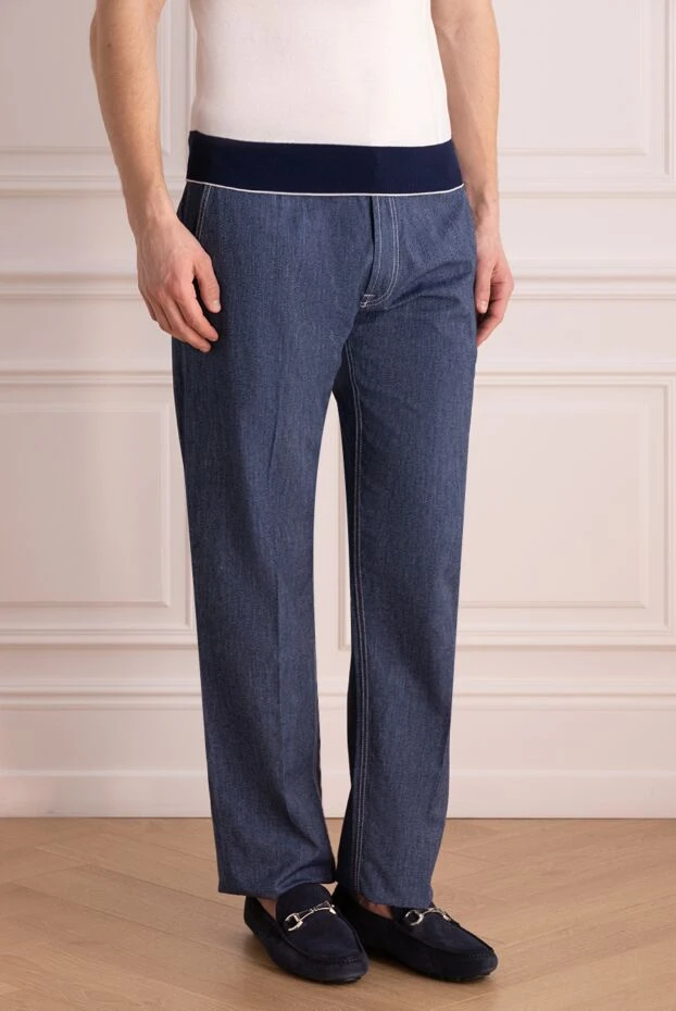 Stefano Ricci blue cotton jeans for men 172372 - photo 3