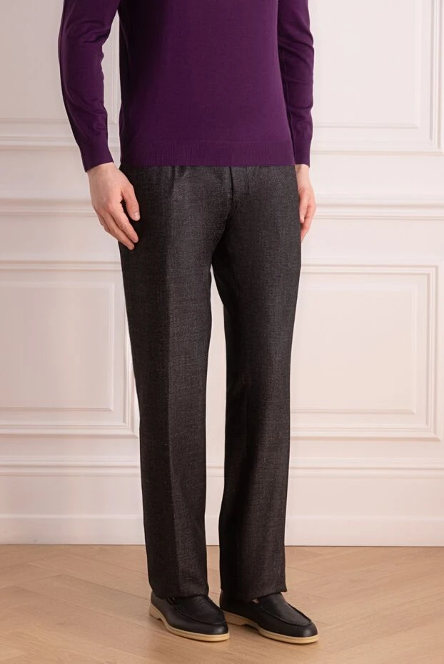 Stefano Ricci брюки серые мужские 172376 - фото 3