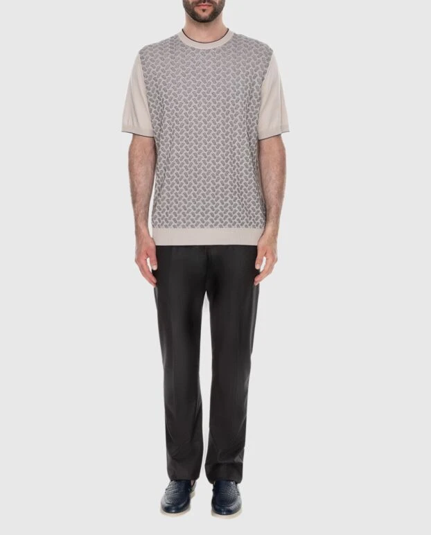 Stefano Ricci брюки из шерсти коричневые мужские 172378 - фото 2