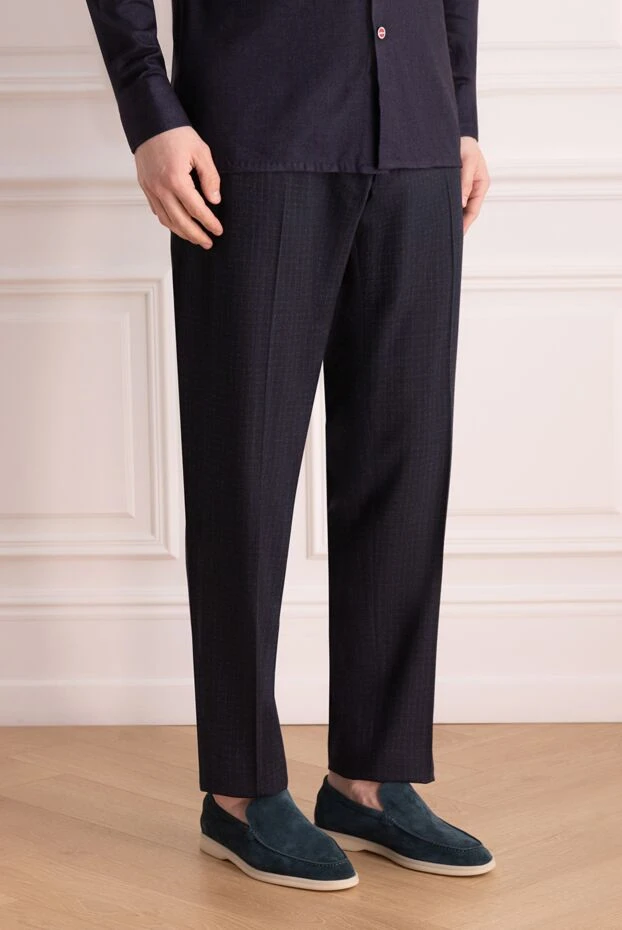 Stefano Ricci брюки из шерсти синие мужские 172380 - фото 3