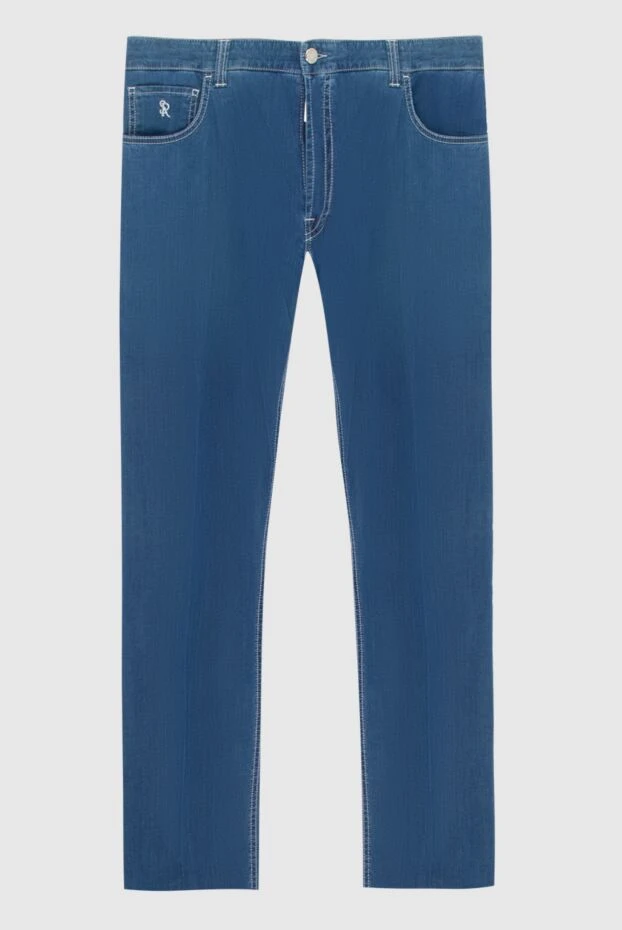 Stefano Ricci джинсы из хлопка и модала синие мужские 172388 - фото 1