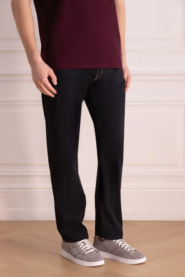 Stefano Ricci cotton and modal blue jeans for men 172396 - photo 3