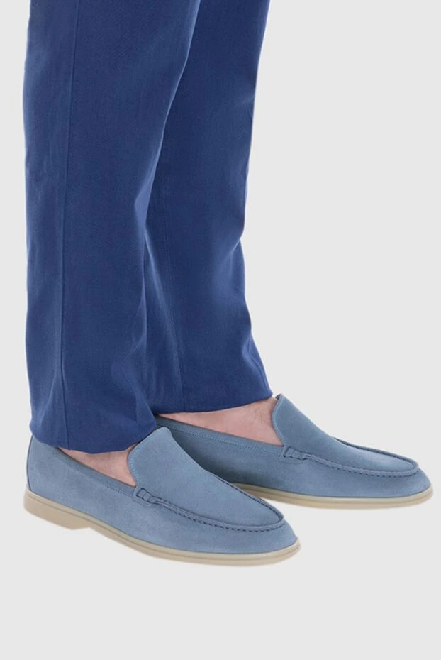 Cesare di Napoli man blue suede loafers for men buy with prices and photos 172410 - photo 2
