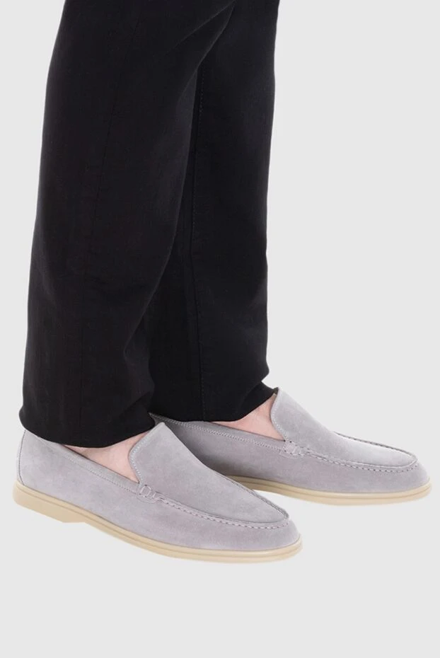 Cesare di Napoli man gray suede loafers for men 172417 - photo 2