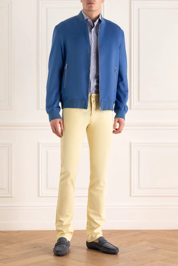 Seraphin man cashmere and silk jacket blue for men buy with prices and photos 172455 - photo 2