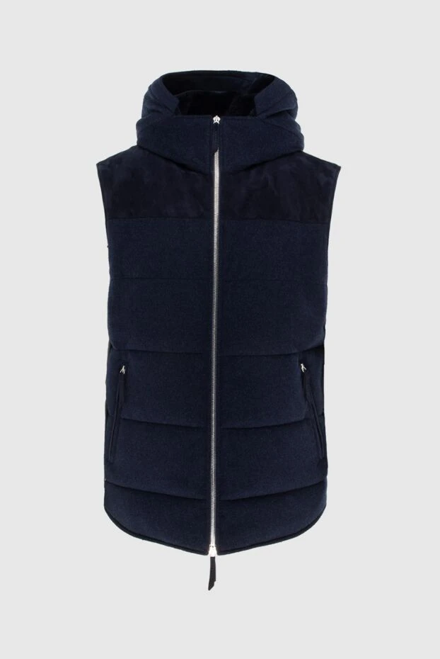 Seraphin man cashmere and silk vest blue for men buy with prices and photos 172458 - photo 1