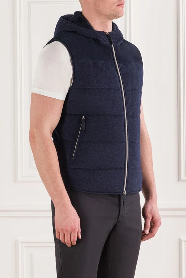 Seraphin стіганий жилет на блискавці з комбінованою текстурою та кишенями 172459 - фото 3