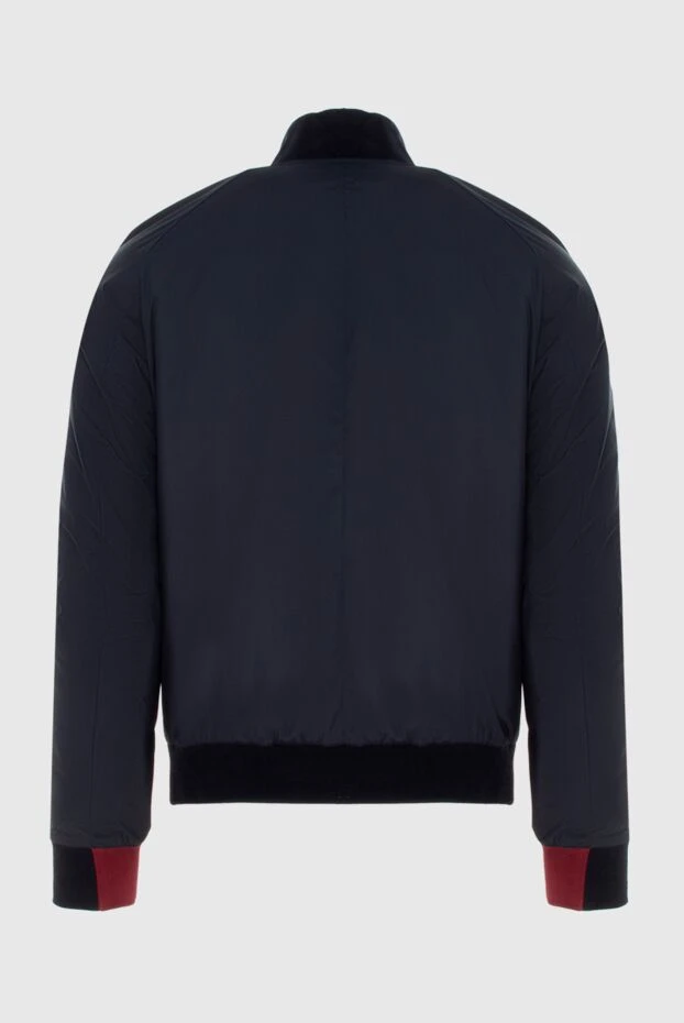 Seraphin men's cashmere and silk jacket with burgundy inserts and a high collar 172463 - photo 2