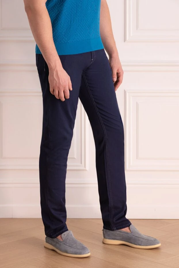 Stefano Ricci lyocell and cotton blue jeans for men 172465 - photo 3