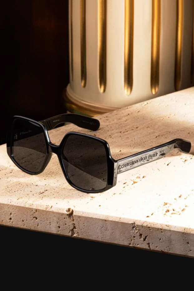 Dior women's sunglasses black with v-shaped design 172475 - photo 2