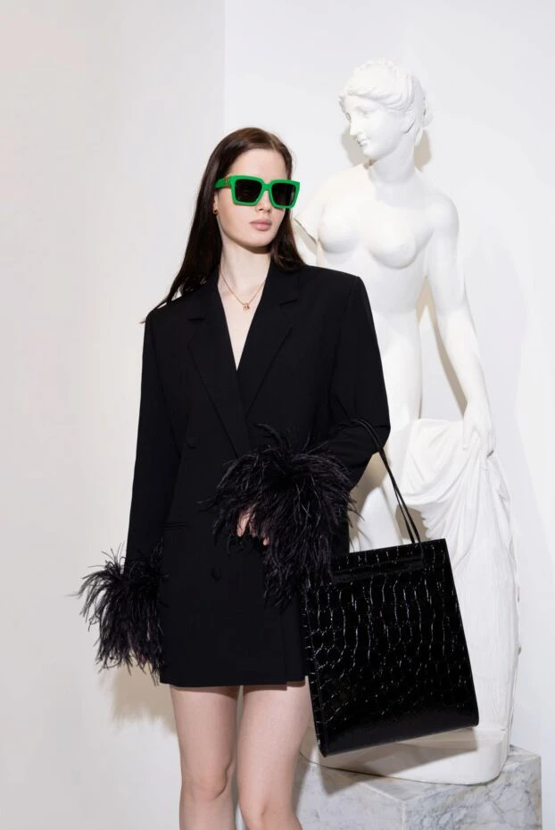 Bottega Veneta sunglasses with wide lenses and glossy green frame 172485 - photo 2