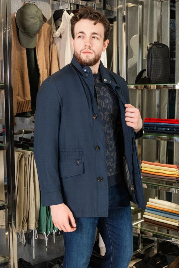 Moorer куртка-парка демисезонная синяя мужская 172535 - фото 2