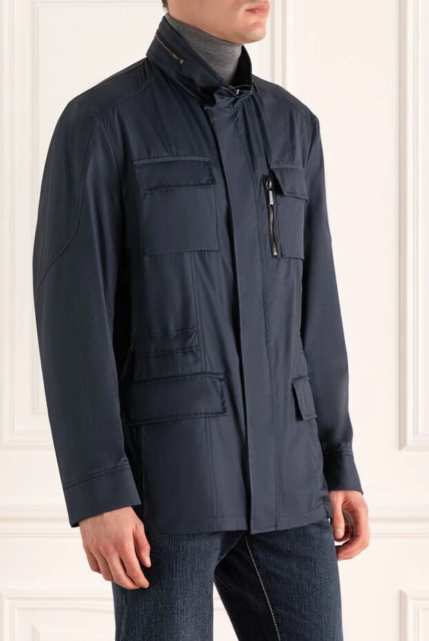 Moorer чоловічі куртка з вовни та шовку синя чоловіча купити фото з цінами 172543 - фото 2