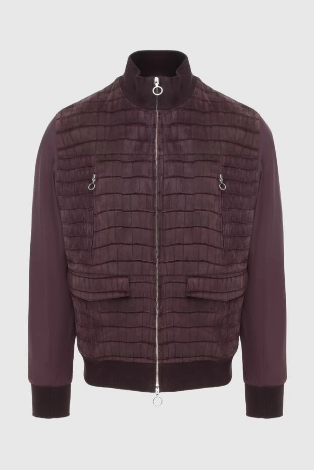 Seraphin man polyester and crocodile leather jacket burgundy for men 172551 - photo 1