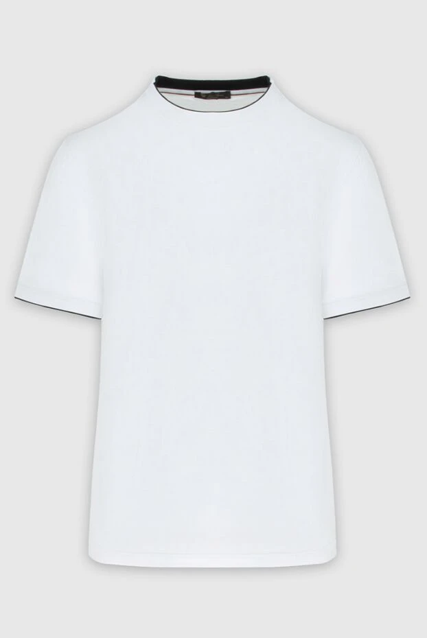 Loro Piana мужские футболка из хлопка белая мужская купить с ценами и фото 172564 - фото 1