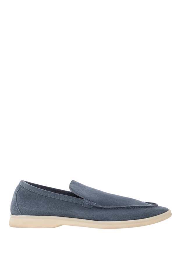Loro Piana blue suede loafers for men 172578 - photo 1