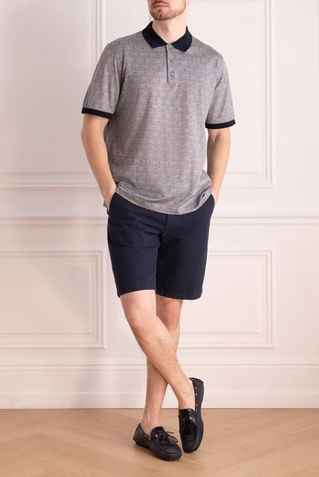 Loro Piana man cotton and elastane shorts blue for men buy with prices and photos 172584 - photo 2