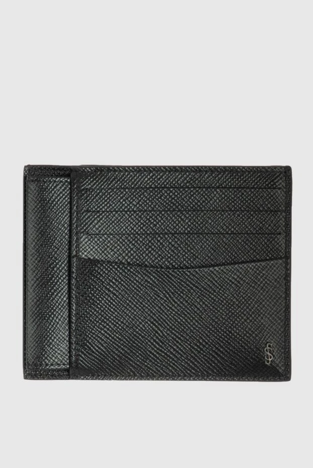 Serapian black genuine leather business card holder for men 172592 - photo 1