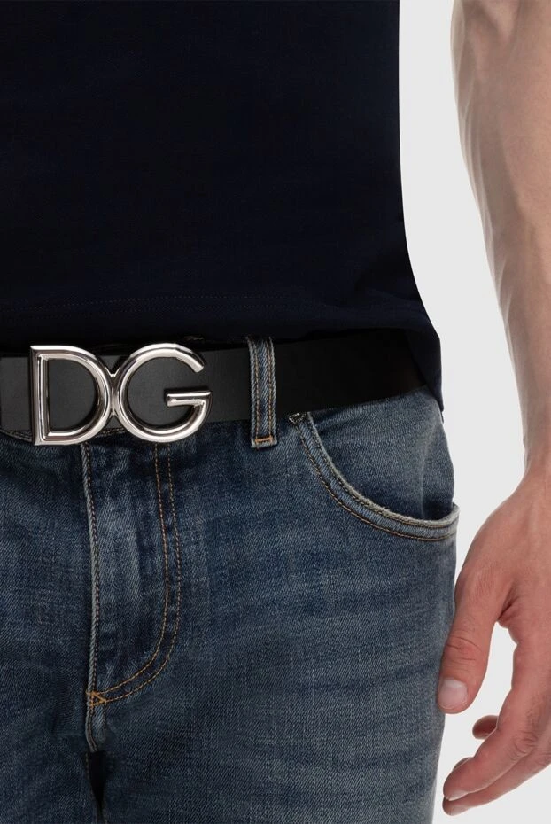 Dolce & Gabbana мужские ремень кожаный черный мужской купить с ценами и фото 172619 - фото 2