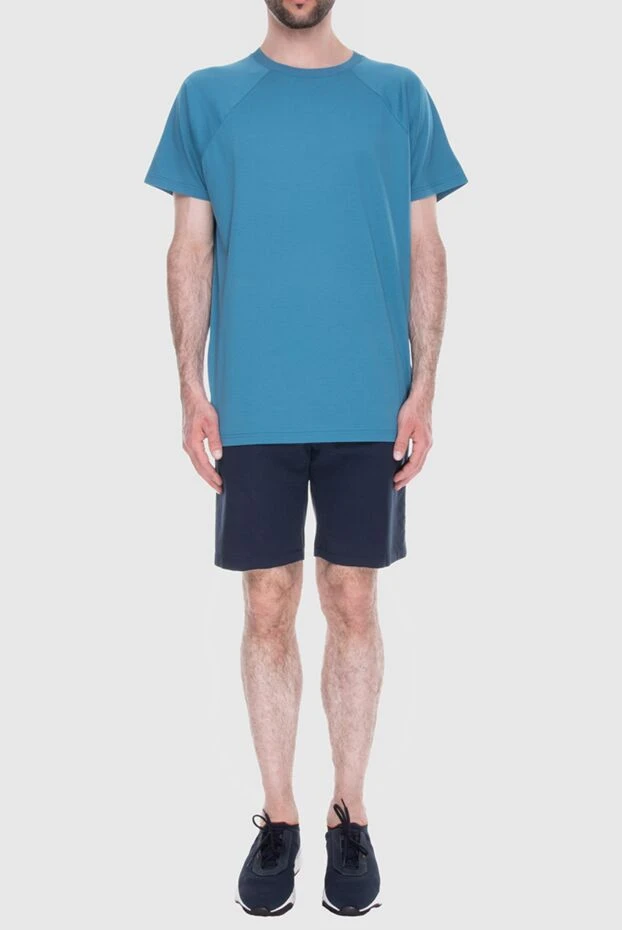 Loro Piana мужские футболка из хлопка синяя мужская купить с ценами и фото 172636 - фото 2