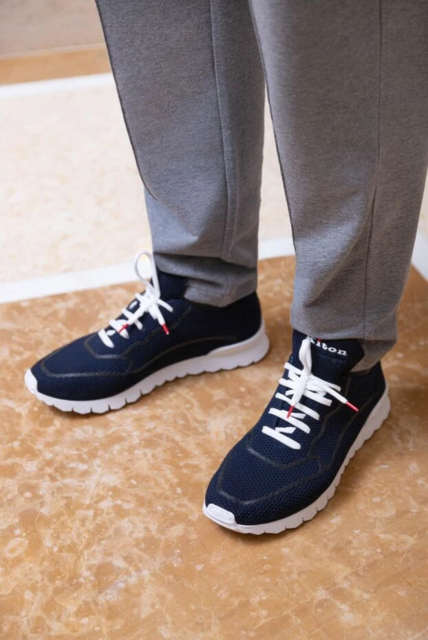 Kiton текстильні снікери з графічним візерунком та контрастним шнурівкою 172697 - фото 2