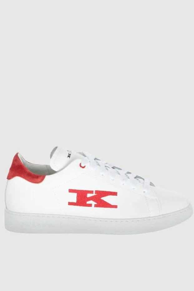 Kiton white leather sneakers for men 172700 - photo 1