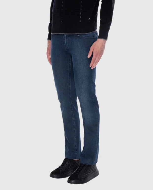 Stefano Ricci джинсы из хлопка синие мужские 172710 - фото 3