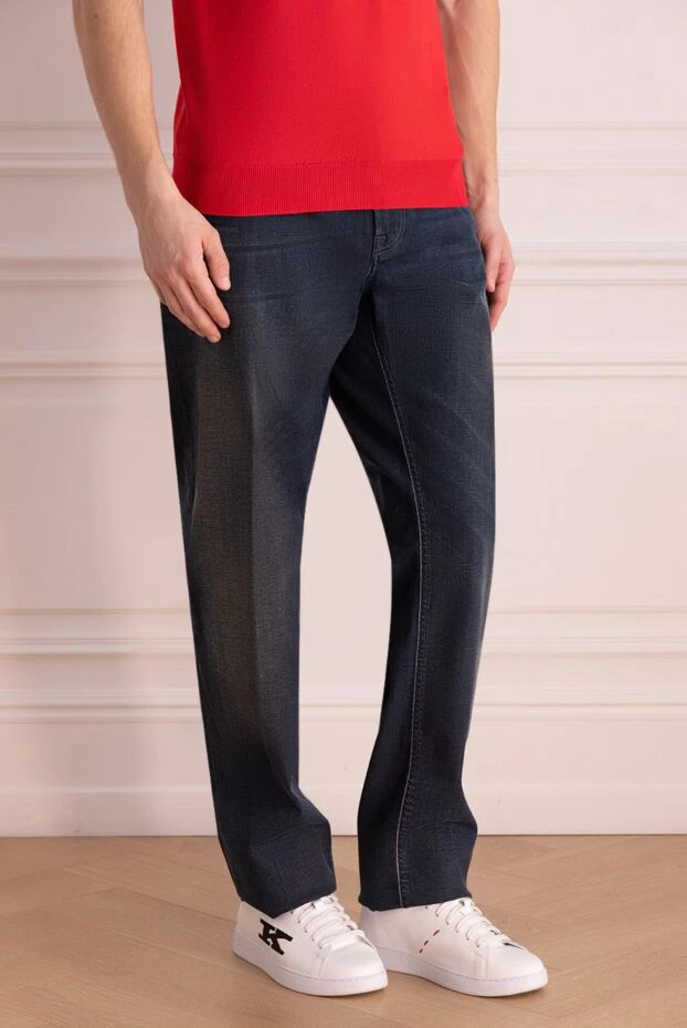 Stefano Ricci джинсы из хлопка серые мужские 172711 - фото 3