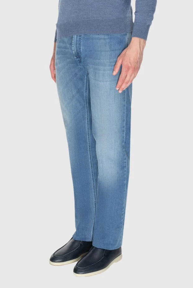 Stefano Ricci джинсы из хлопка синие мужские 172713 - фото 3