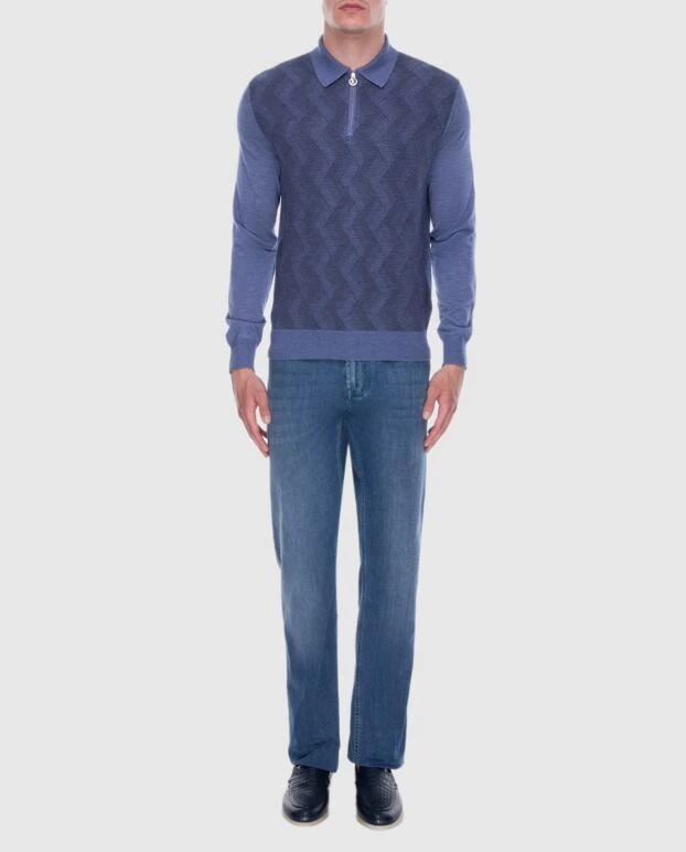 Stefano Ricci джинсы из хлопка синие мужские 172716 - фото 2