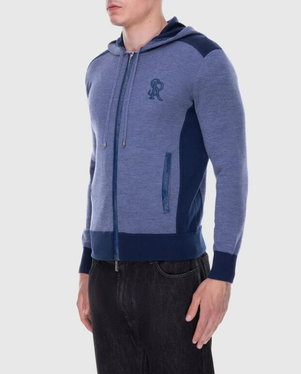 Stefano Ricci blue cashmere sports sweatshirt for men 172717 - photo 3