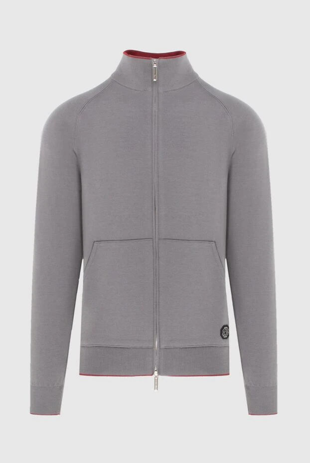 Кофта спортивна з вовни та шовку сіра чоловіча - фото 1