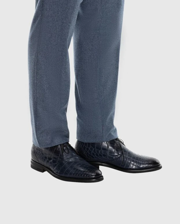 Stefano Ricci men's alligator leather boots blue 172733 - photo 2