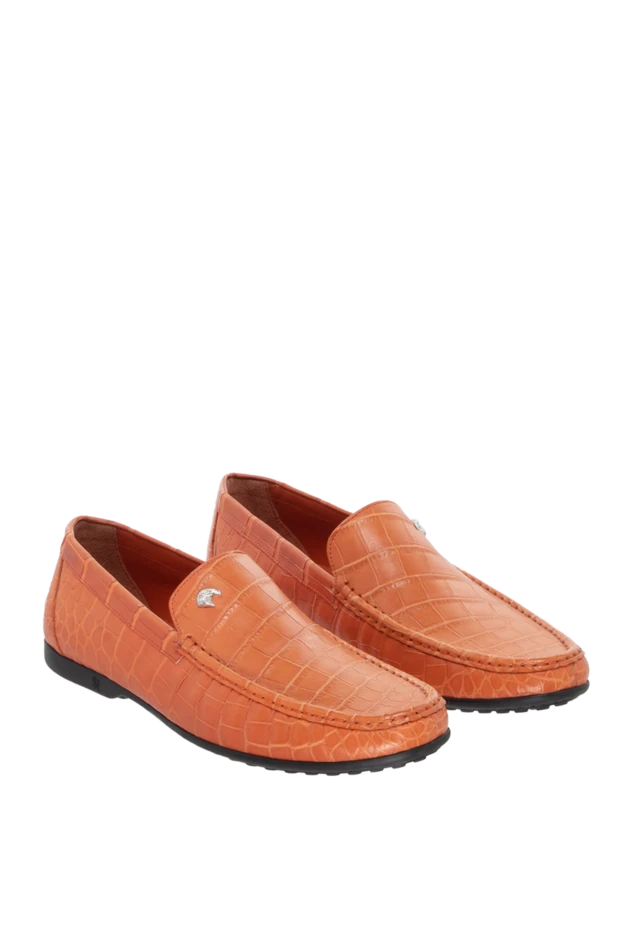 Stefano Ricci мокасини зі шкіри алігатора помаранчеві чоловічі 172735 - фото 3