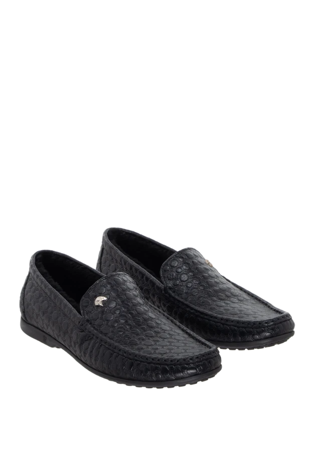 Stefano Ricci мокасины из кожи черные мужские 172738 - фото 3