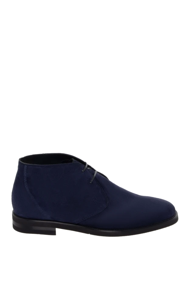 Stefano Ricci чоловічі черевики з замші сині 172742 - фото 1
