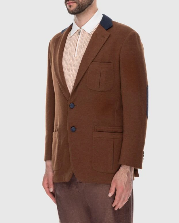 Stefano Ricci пиджак из шерсти коричневый мужской 172750 - фото 3