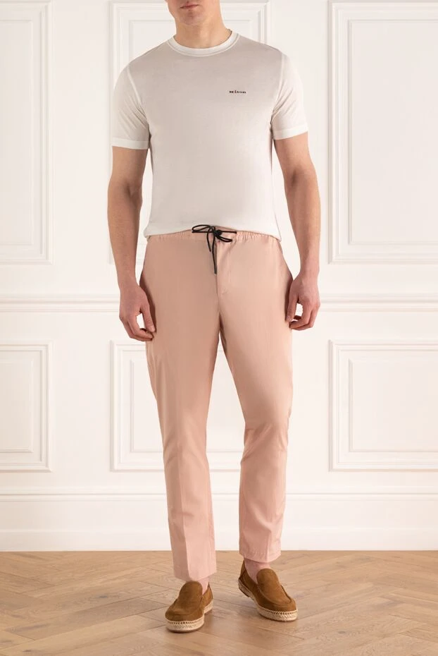 PT01 (Pantaloni Torino) man cotton trousers with elastane pink for men 172770 - photo 2