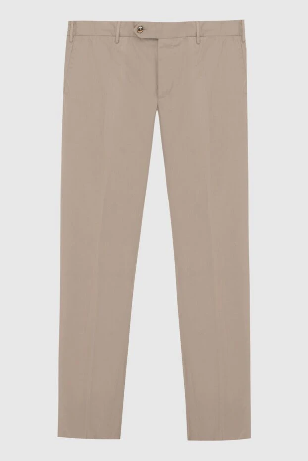 PT01 (Pantaloni Torino) мужские брюки из хлопка и эластана бежевые купить с ценами и фото 172780 - фото 1