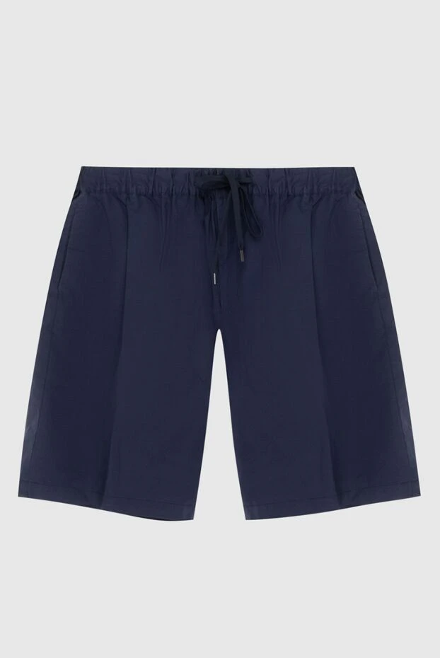 PT01 (Pantaloni Torino) мужские шорты из хлопка и эластана синие мужские купить с ценами и фото 172783 - фото 1