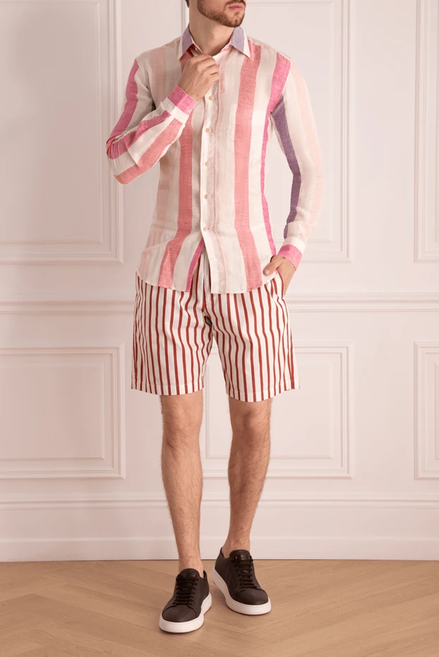 PT01 (Pantaloni Torino) чоловічі шорти з бавовни чоловічі білі купити фото з цінами 172785 - фото 2