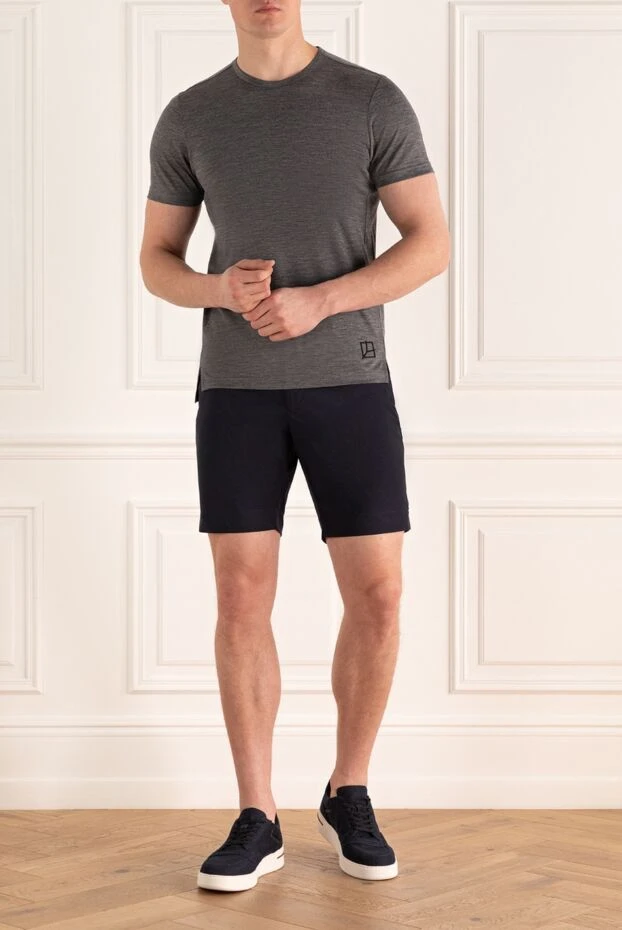 PT01 (Pantaloni Torino) man blue polyamide and elastane shorts for men buy with prices and photos 172790 - photo 2