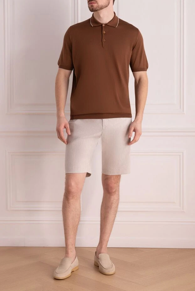 PT01 (Pantaloni Torino) мужские шорты бежевые мужские купить с ценами и фото 172803 - фото 2