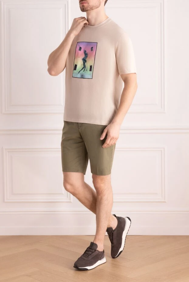 PT01 (Pantaloni Torino) man green cotton and elastane shorts buy with prices and photos 172813 - photo 2