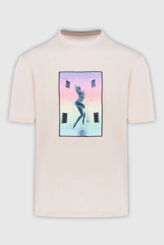 Limitato мужские футболка из хлопка бежевая мужская купить с ценами и фото 172824 - фото 1