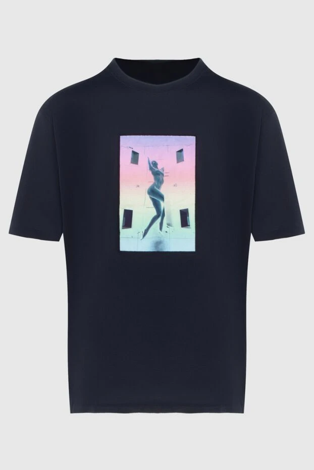 Limitato мужские футболка из хлопка синяя мужская купить с ценами и фото 172825 - фото 1